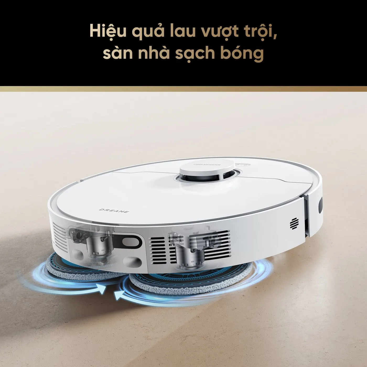 Trạm của Dreame D20 Ultra tự đổ bụi, giặt giẻ và sấy giẻ