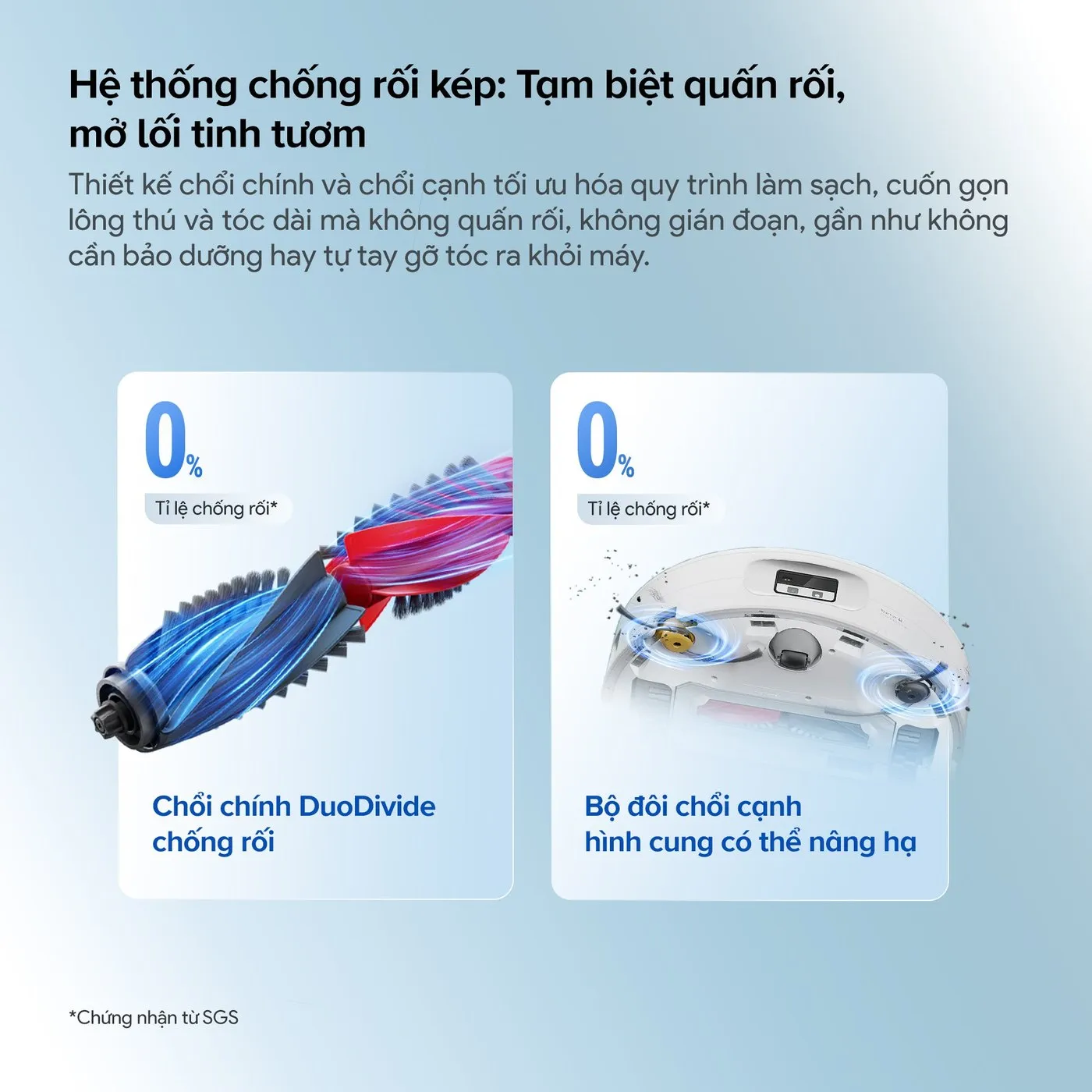 Chổi chính DuoDivide và chổi cạnh của Roborock Qrevo Curv 2 Flow